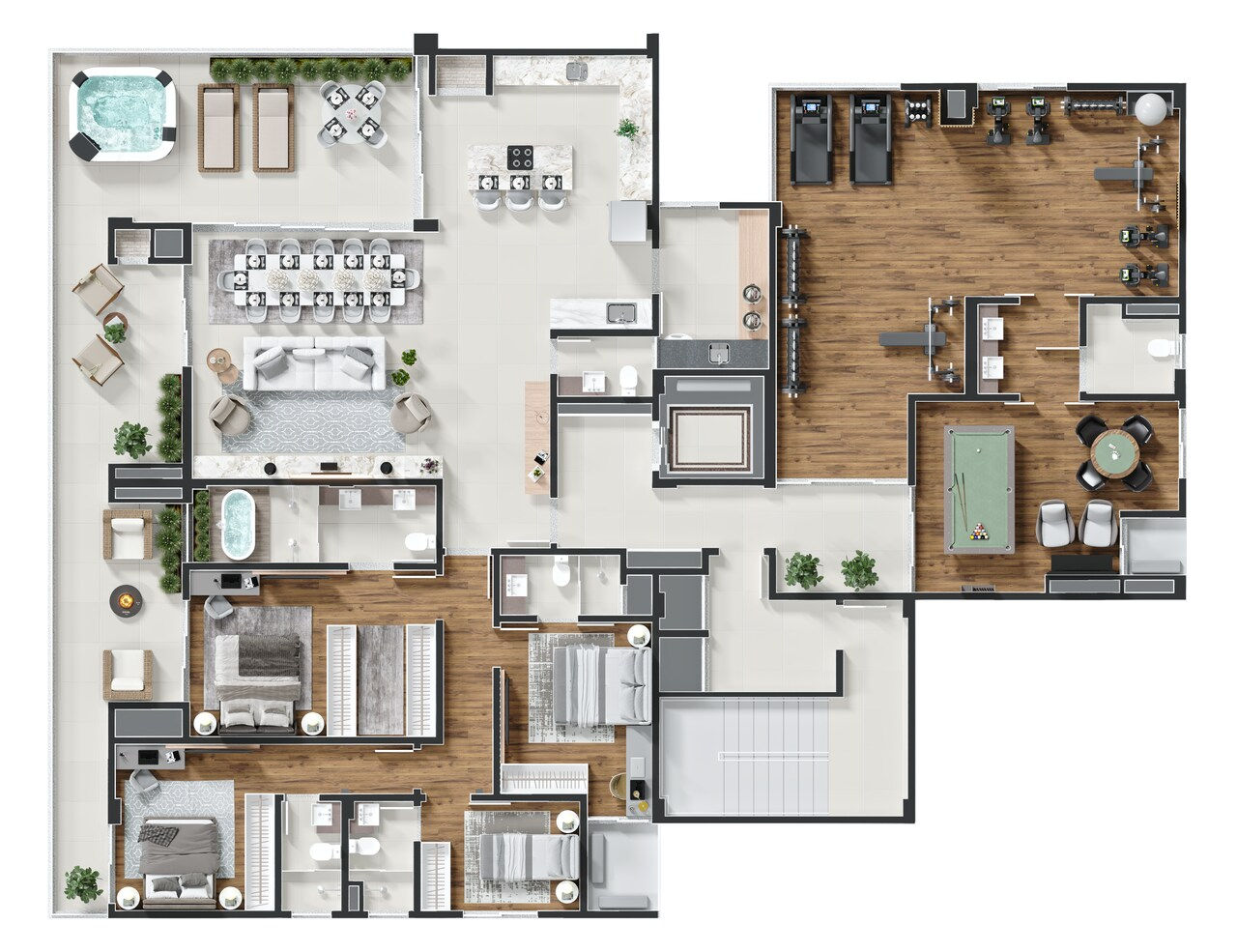 Planta Lazer · Rooftop do Golden Green