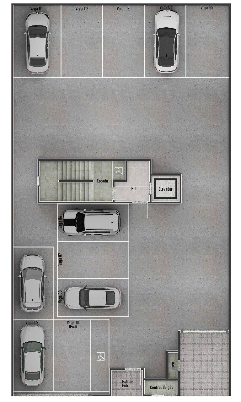 Planta Garagem do Lumiere Residence