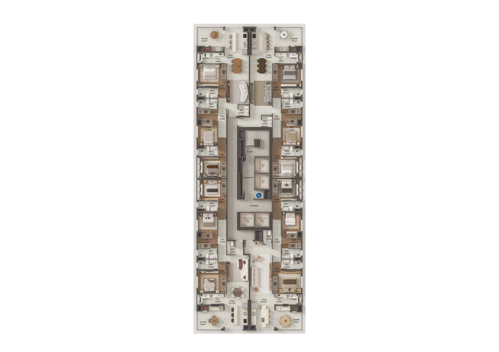 Planta 8 de Terral Skyhome Club