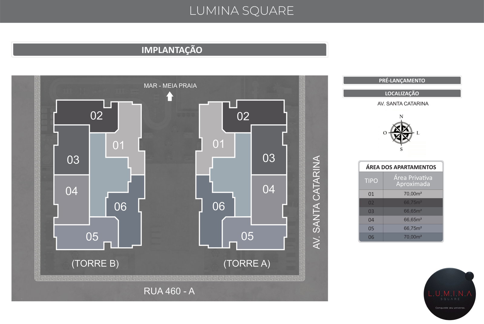 Planta Implantação do Lumina Square