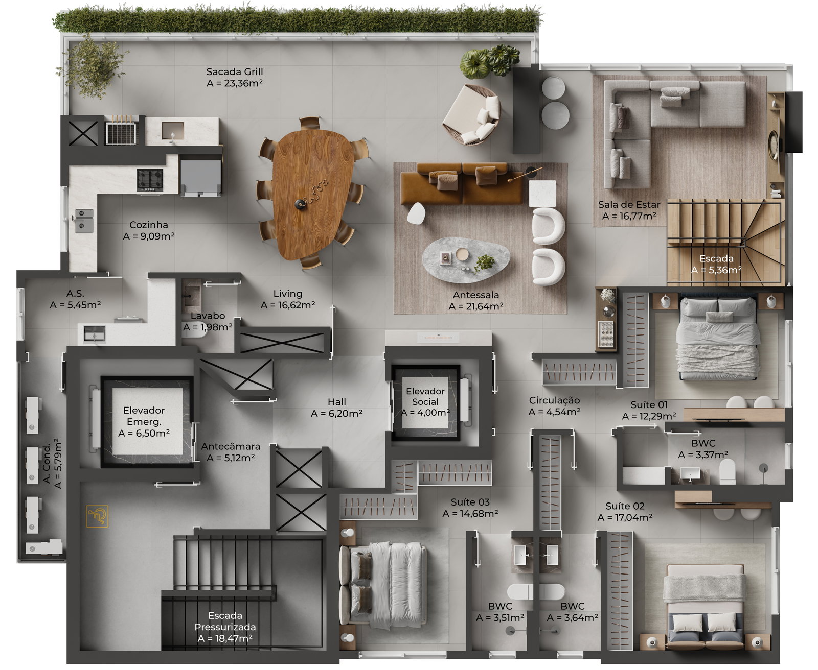 Planta 4 de Toscano Residenze