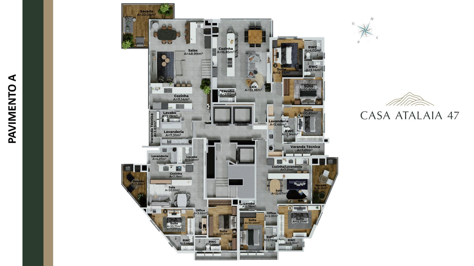 Planta 9 de Casa Atalaia 47