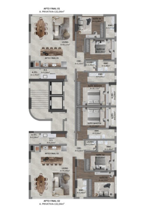 Planta 2 de Vila do Mar Residence