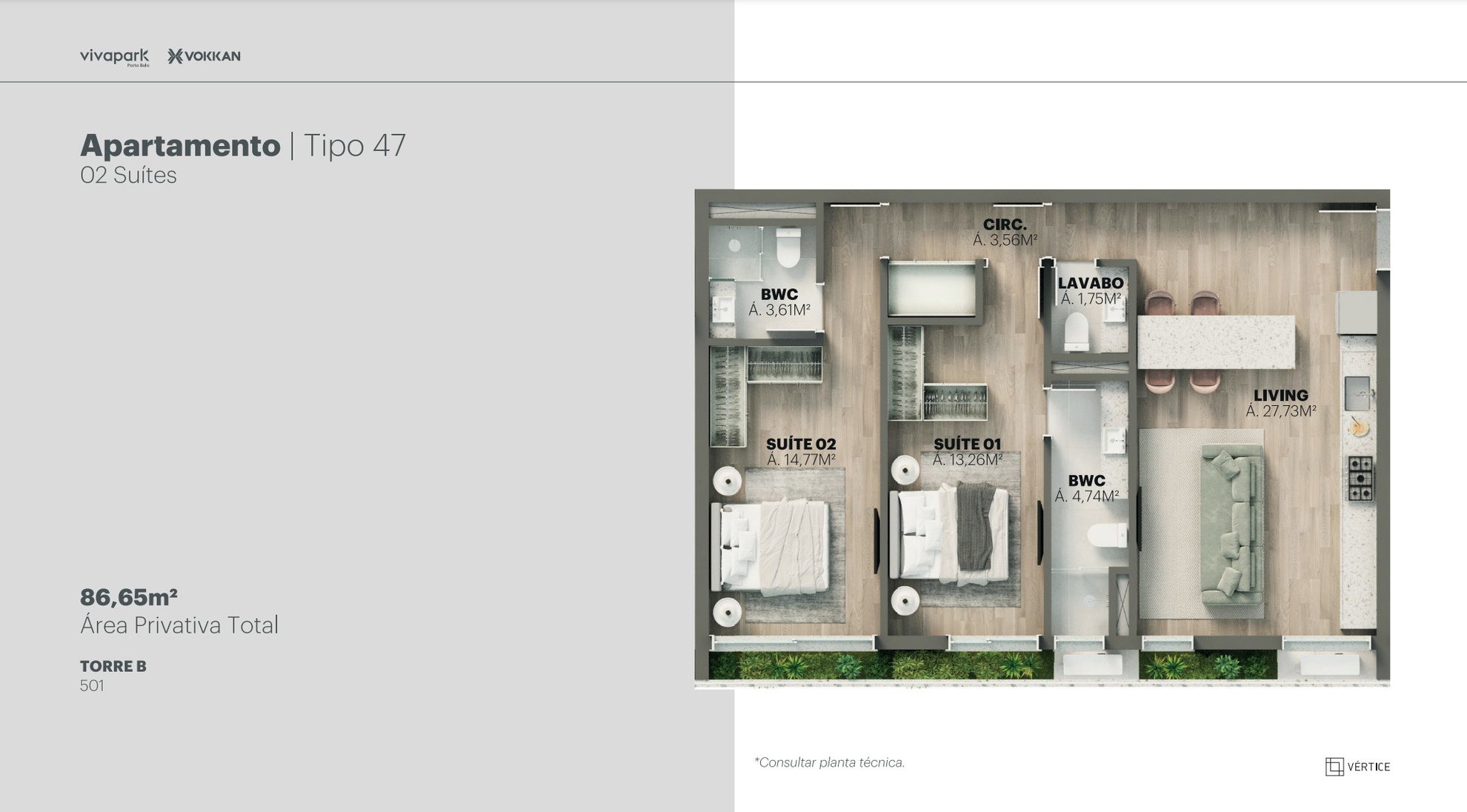 Planta 13 de Edifício Vértice