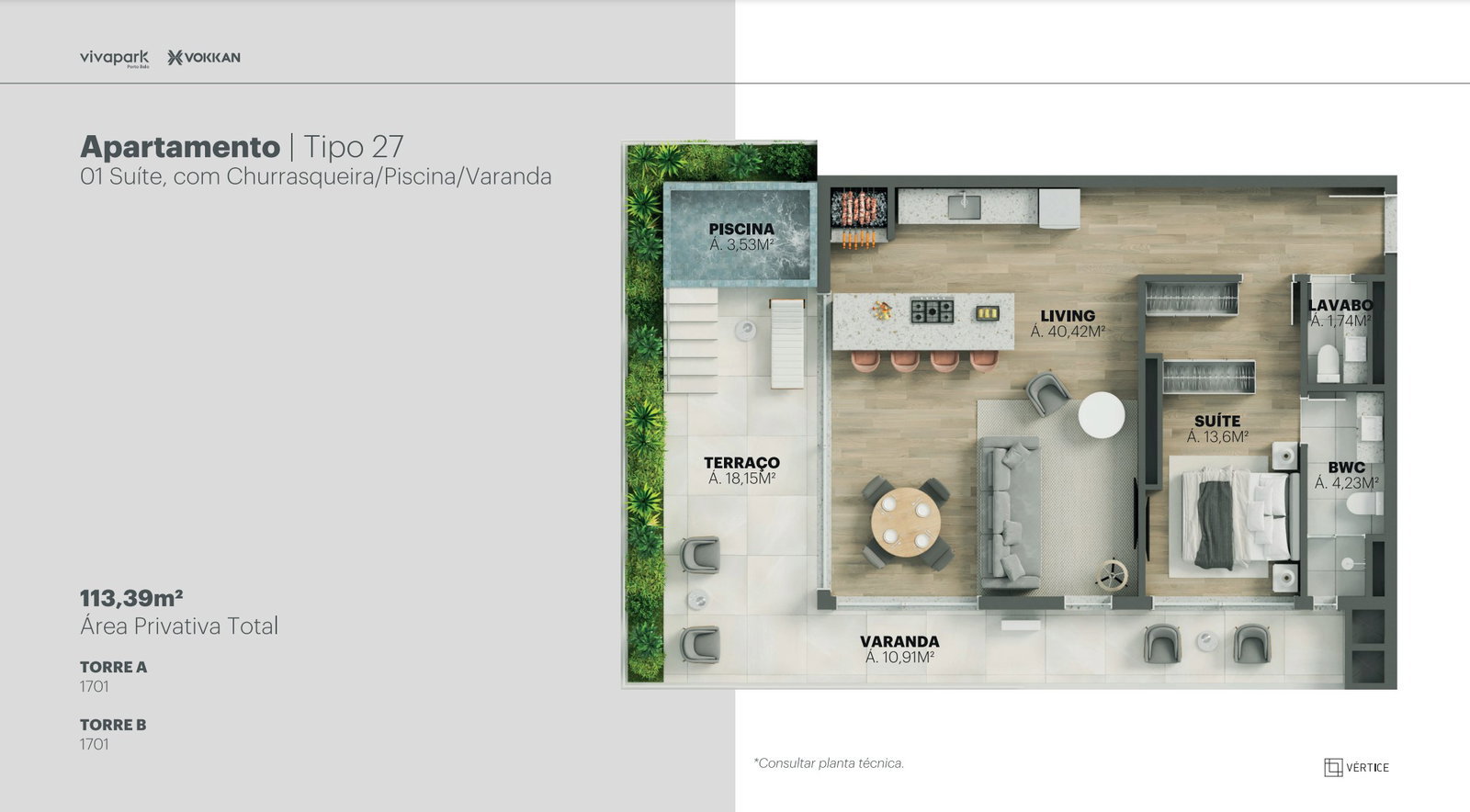 Planta 25 de Edifício Vértice