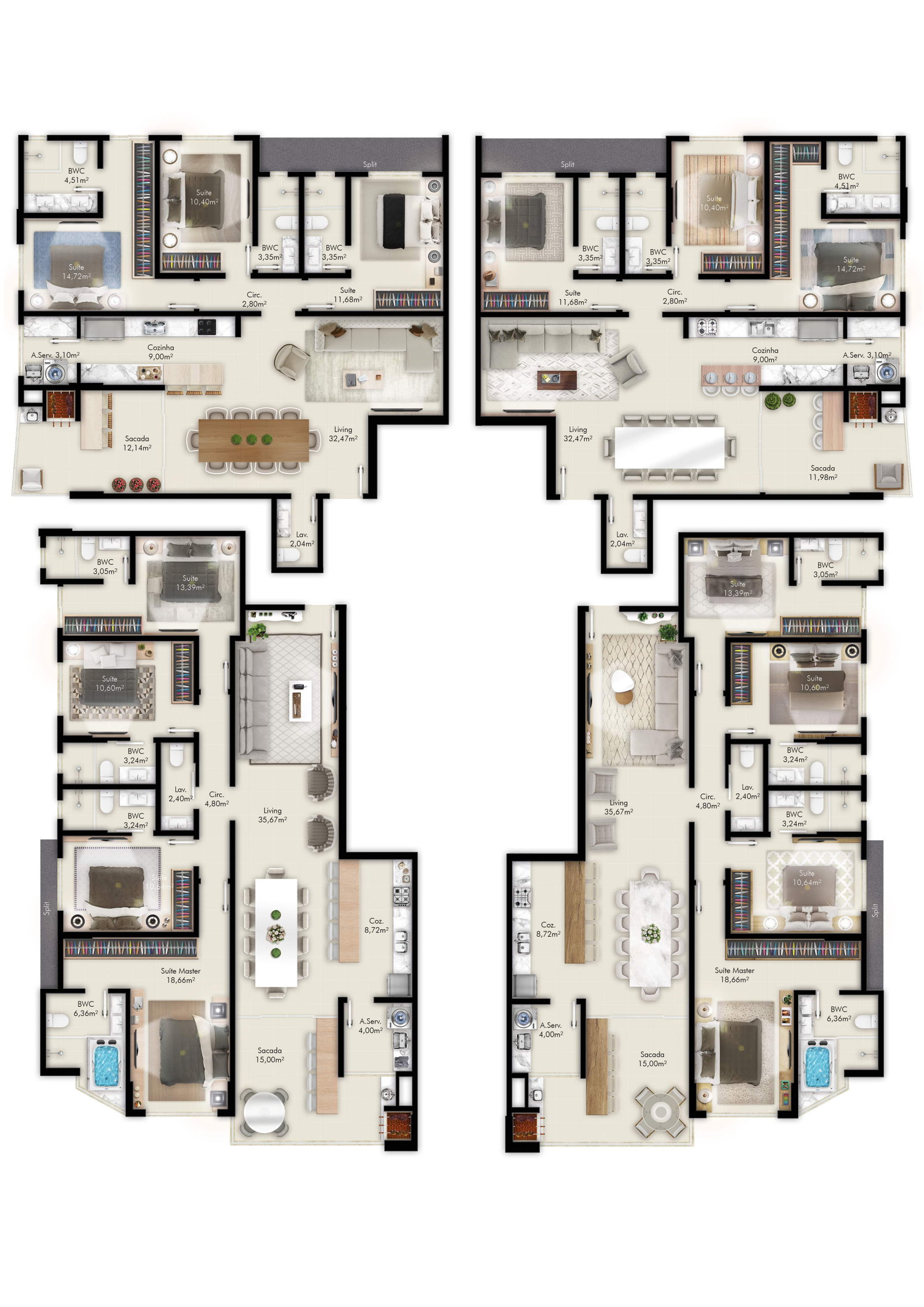Planta 4 de River Tower