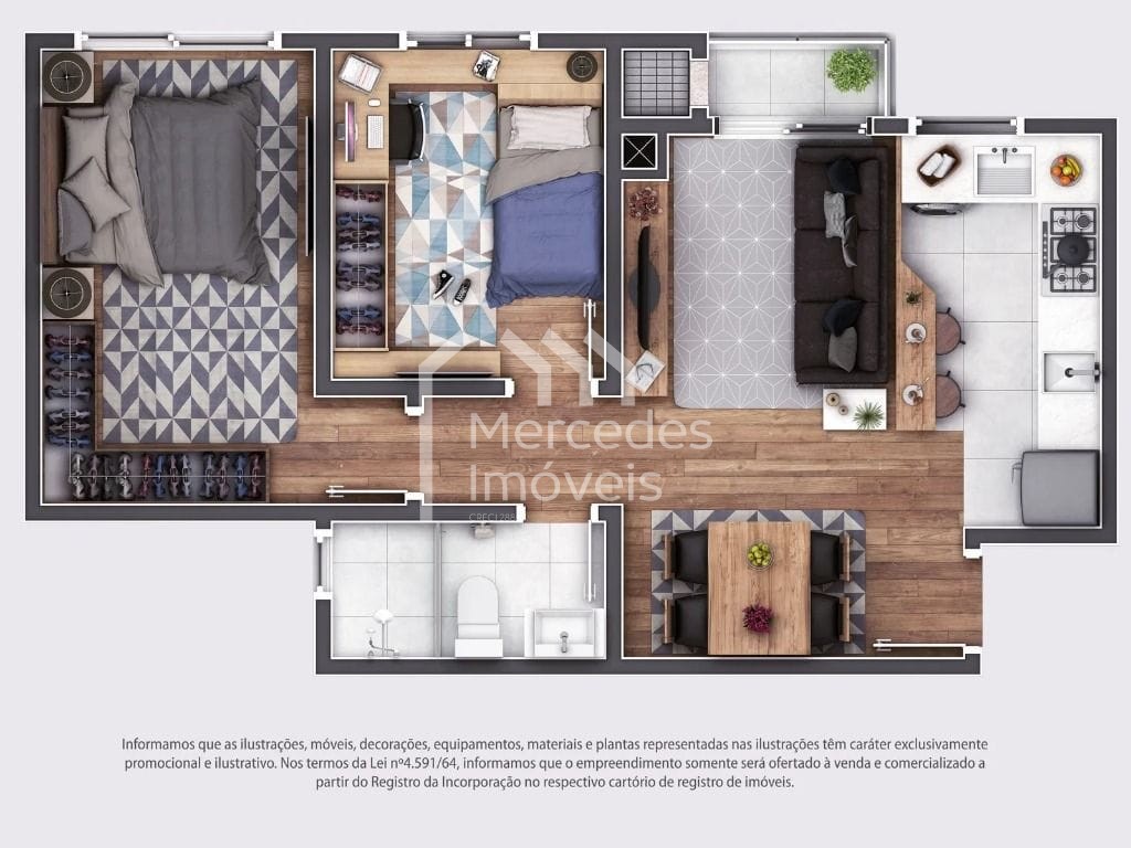 Foto 35 de Apartamento 2 dorms à venda · Cordeiros, Itajaí · Belíssimo Grécia