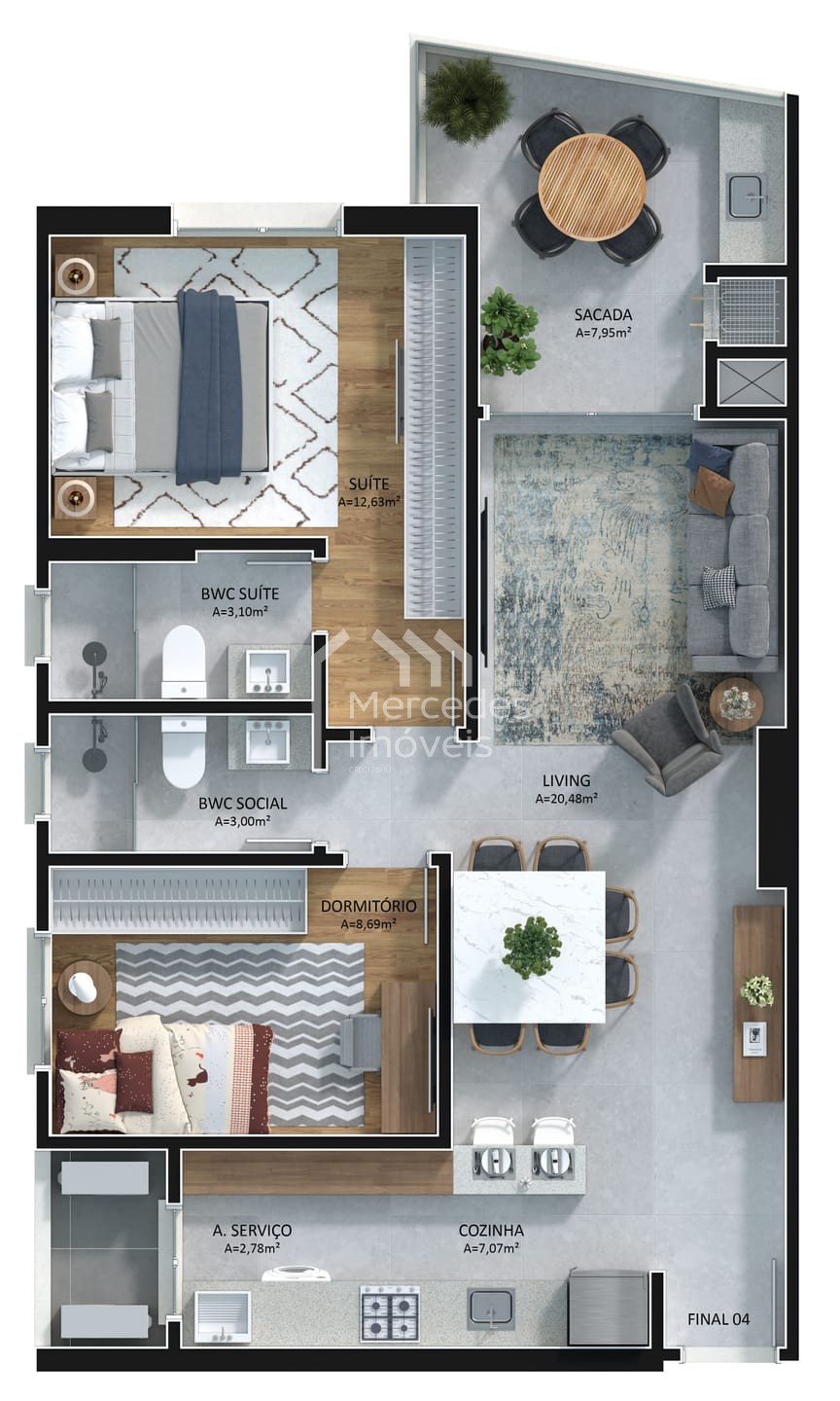 Foto 48 de Apartamento 1 suíte + 1 dorm para alugar · Centro, Itajaí
