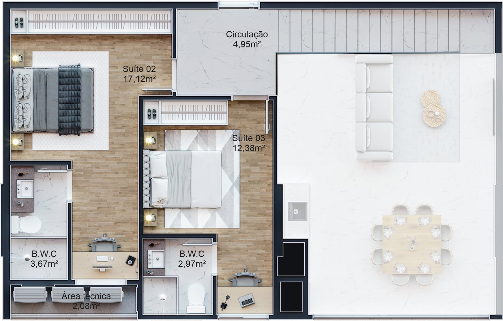 Planta 2 de Esplêndido Residence
