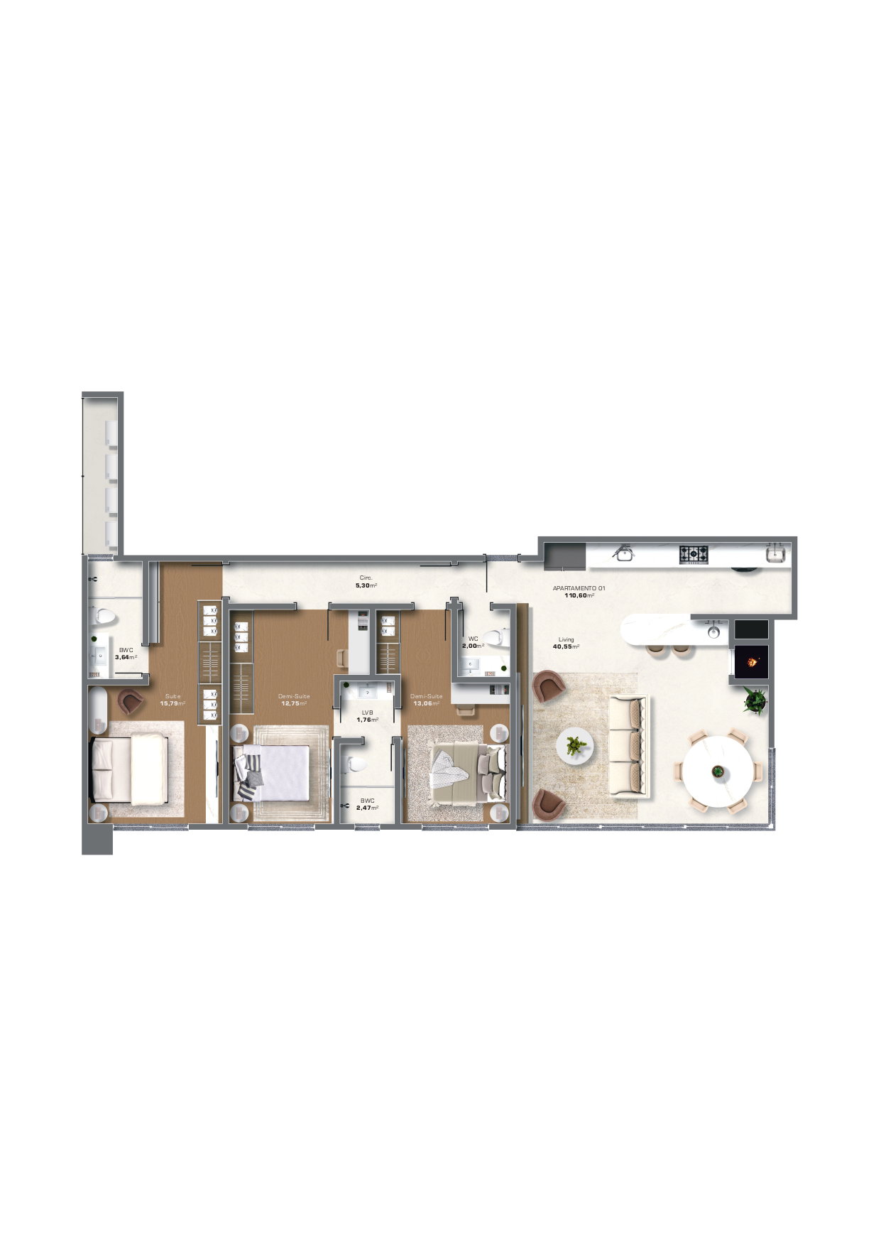 Planta 1 de Residencial Splendore