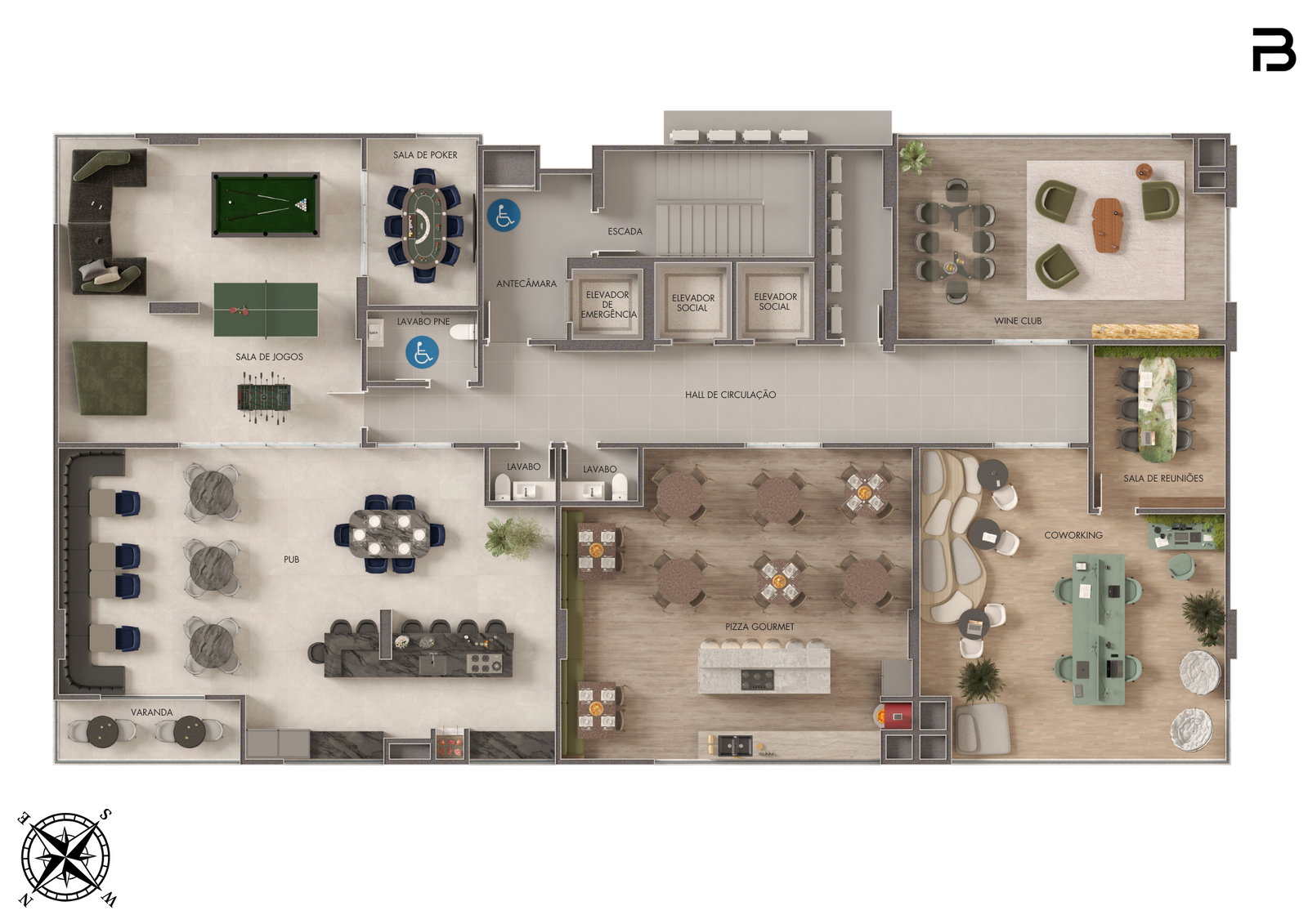 Planta Lazer (2 de 2) do Breeze Towers