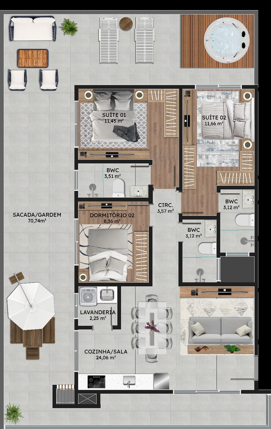 Planta 4 de Mont Blanc Residence