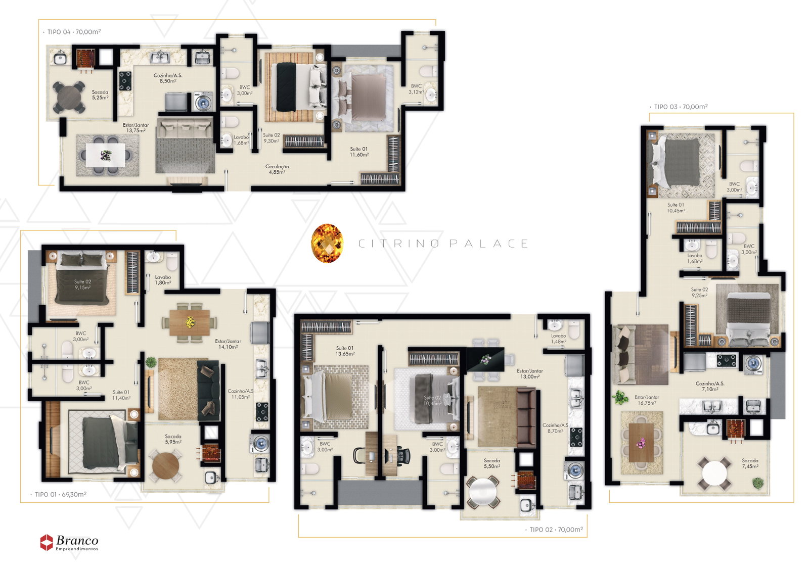 Planta 1 de Citrino Palace Residence
