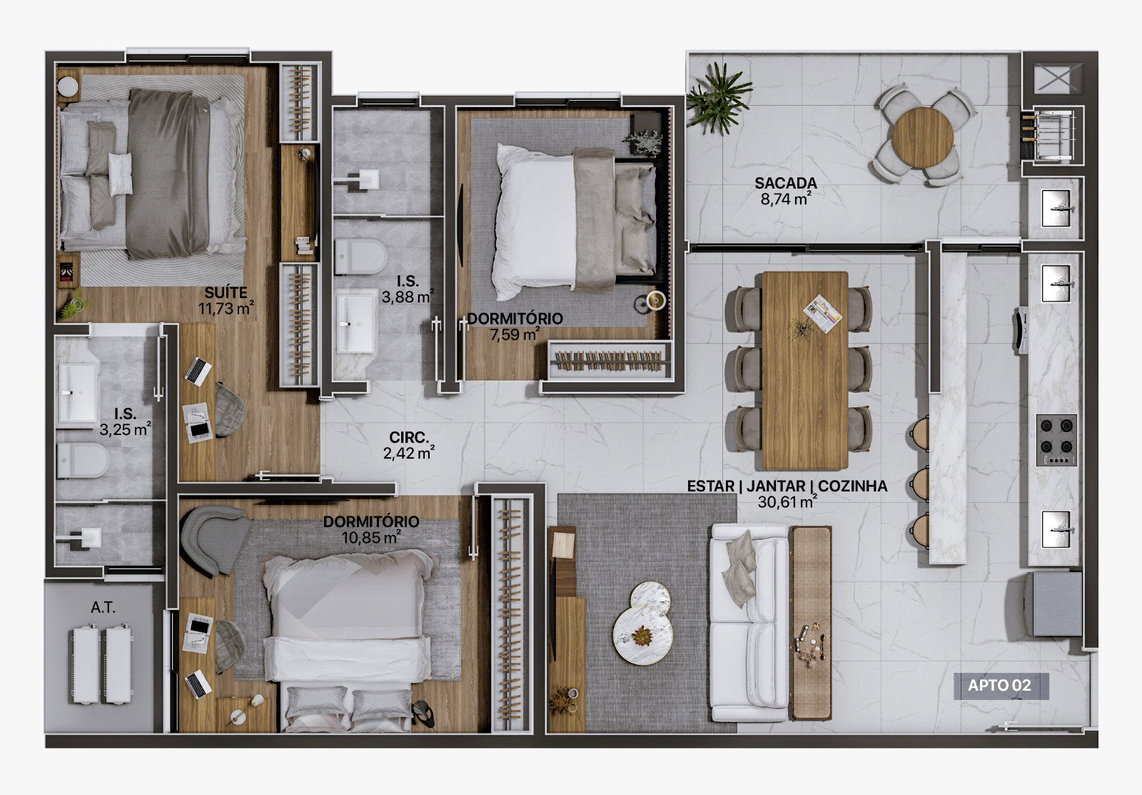 Planta 3 de Start Residence