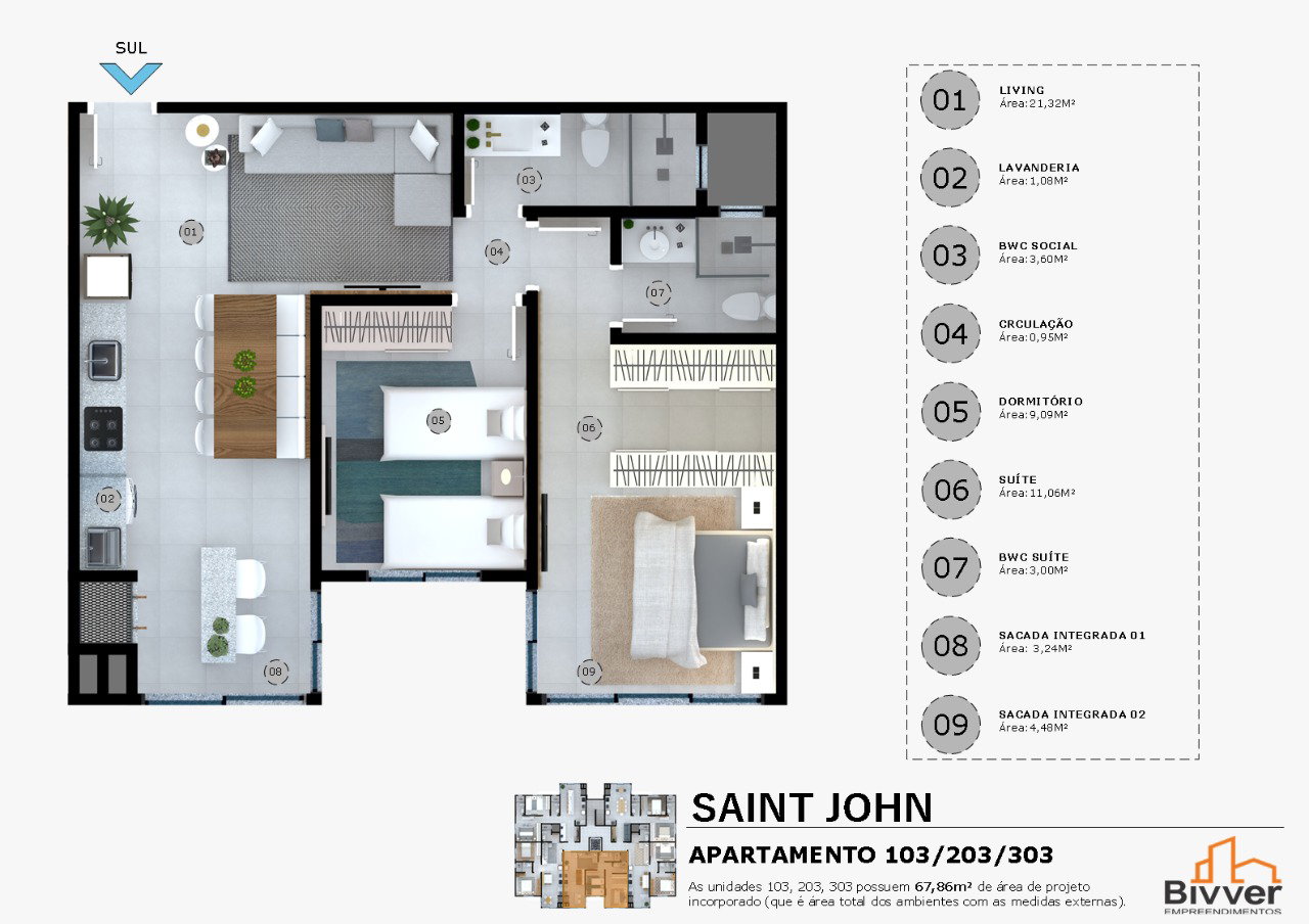 Planta 15 de Residencial Saint John