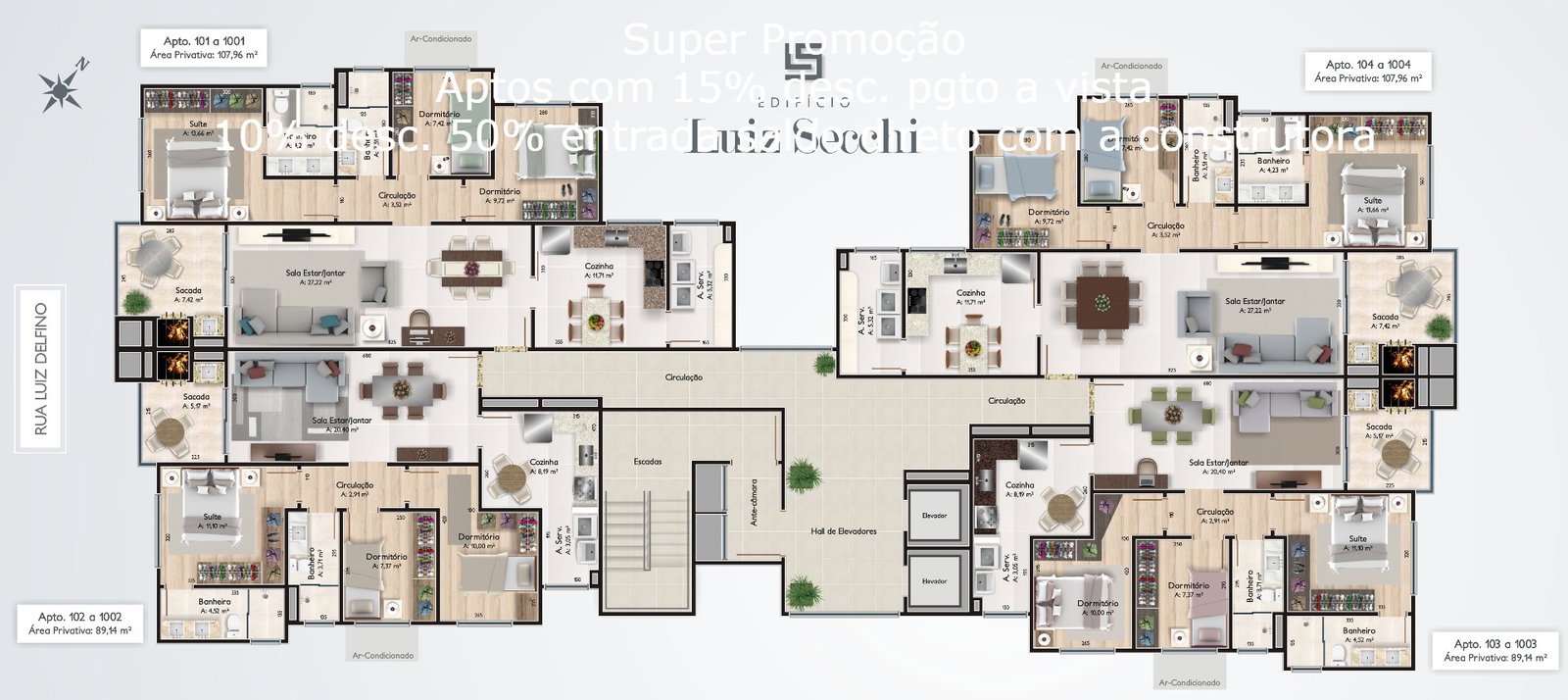 Planta 1 de Edifício Luiz Secchi