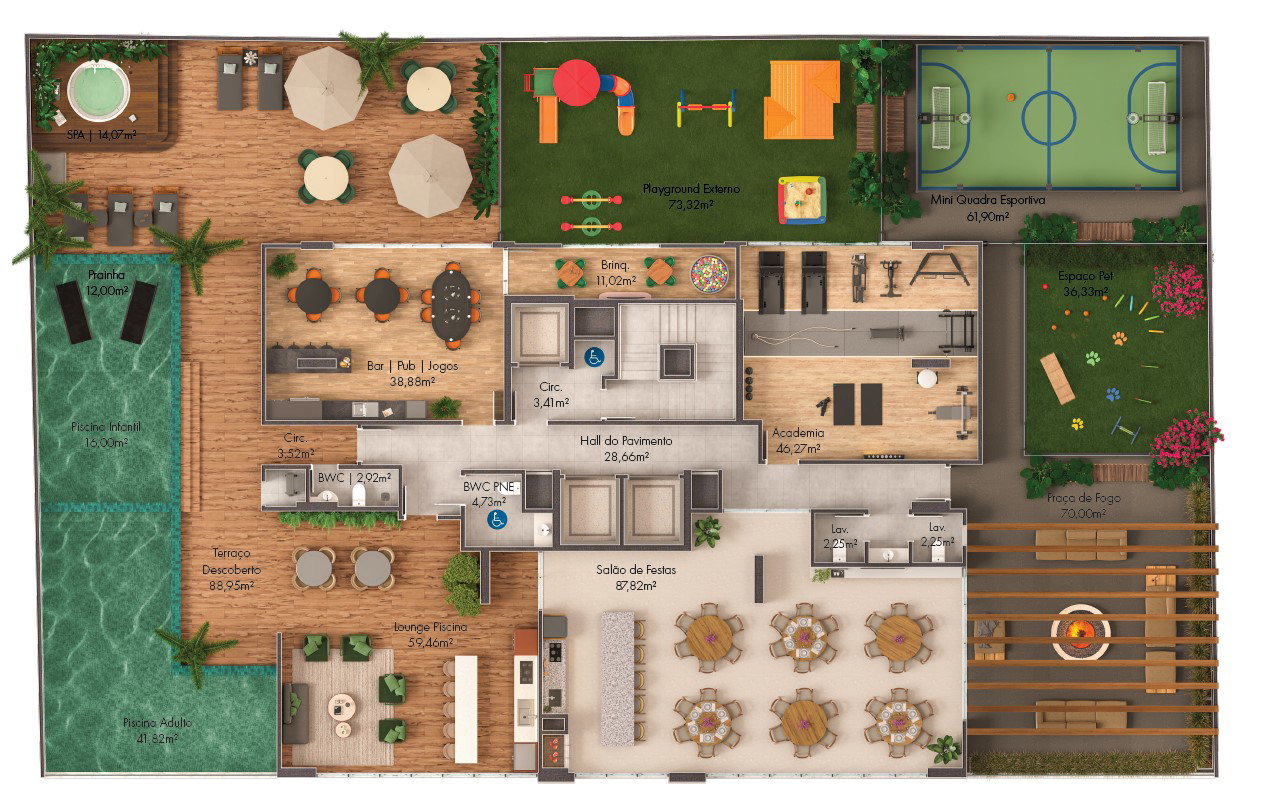 Planta Lazer · Rooftop do La Vie