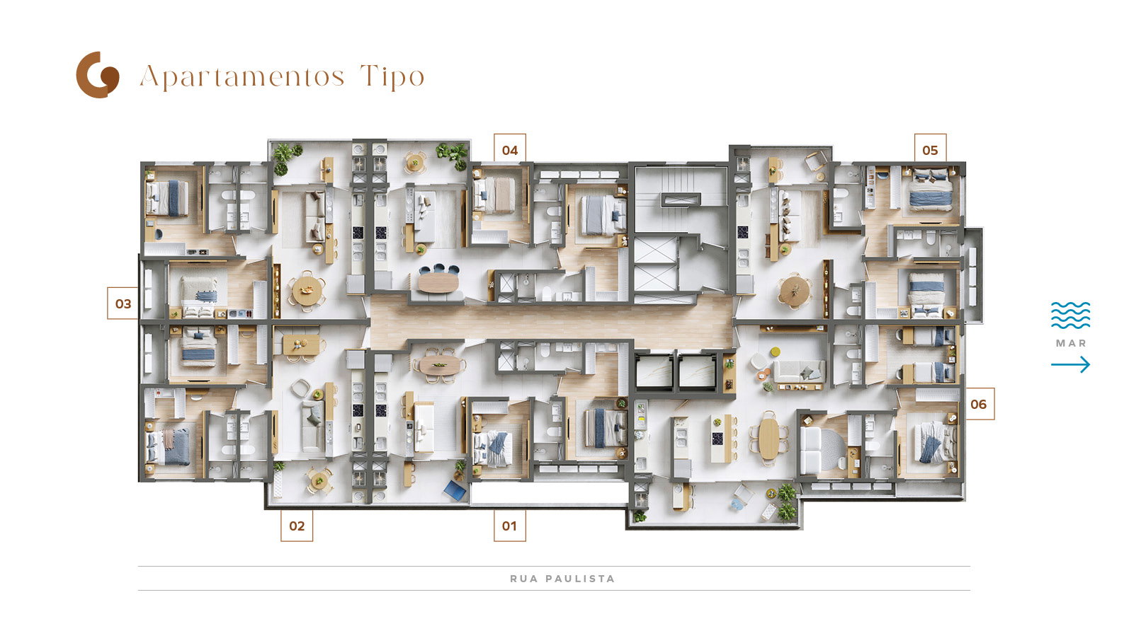Planta Apartamentos Tipo do Gran Torino