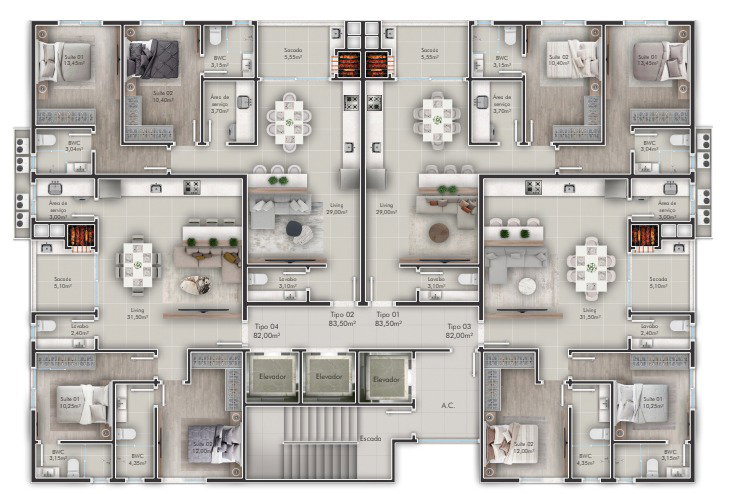 Planta 4 de Ethan Tower