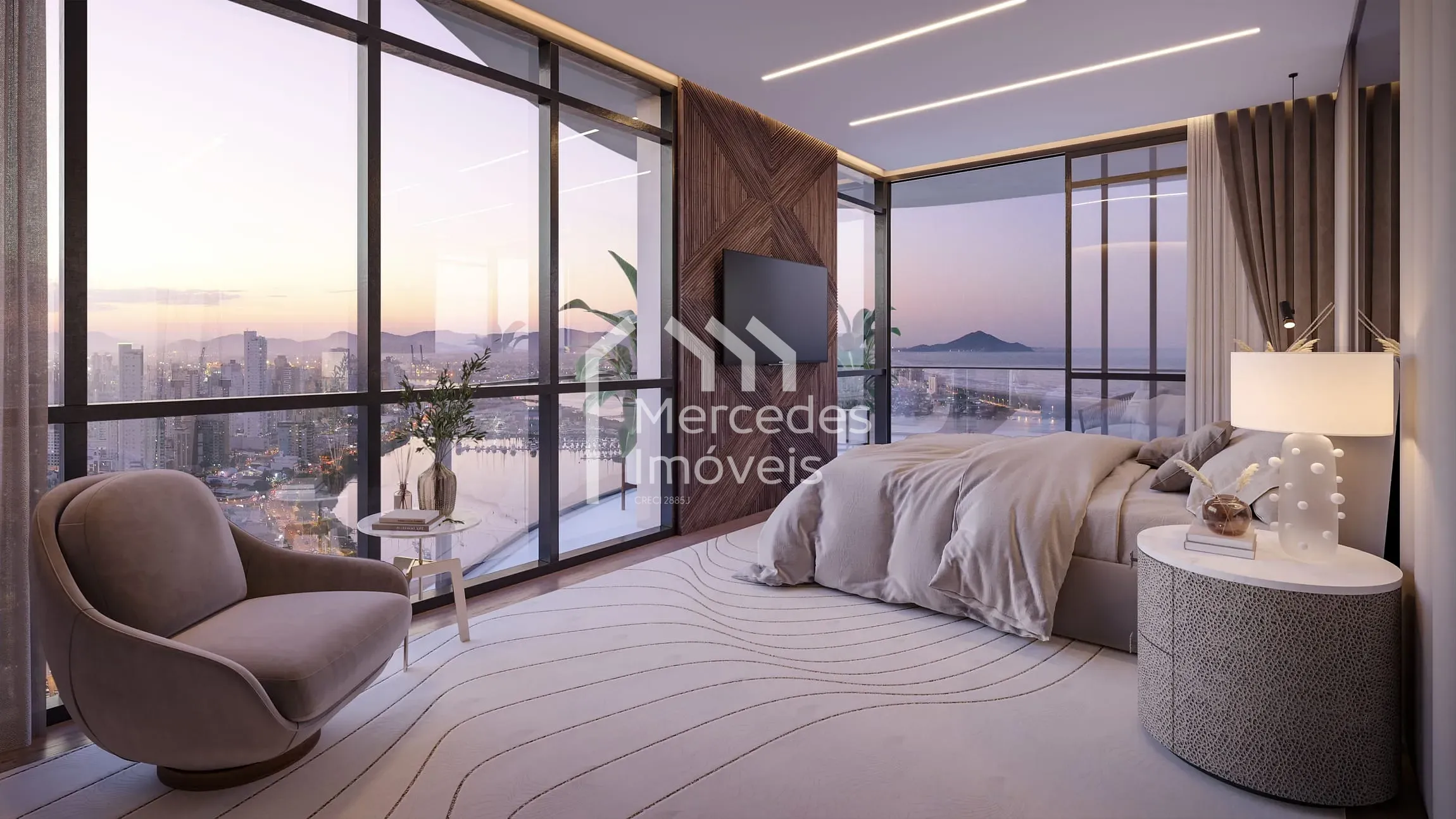 Foto 3 de Apartamento 3 suítes à venda · Fazenda, Itajaí · Lotisa Skyline