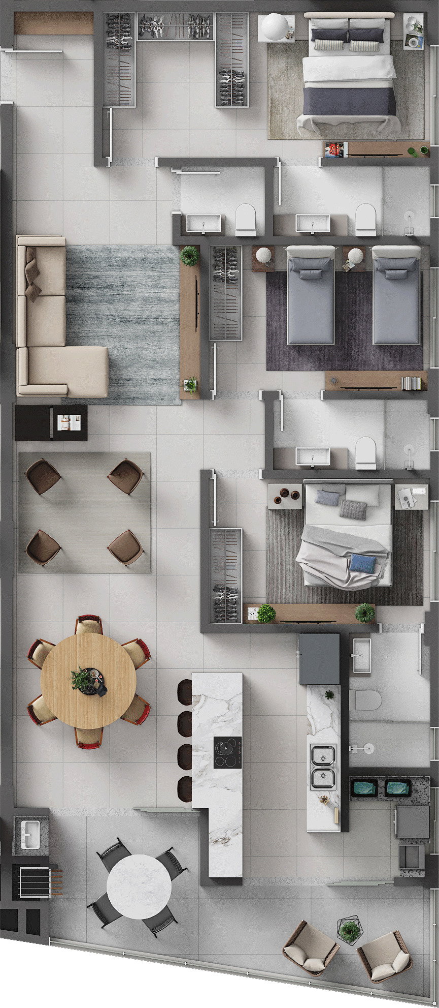 Planta 12 de Porto Bello - Torre B
