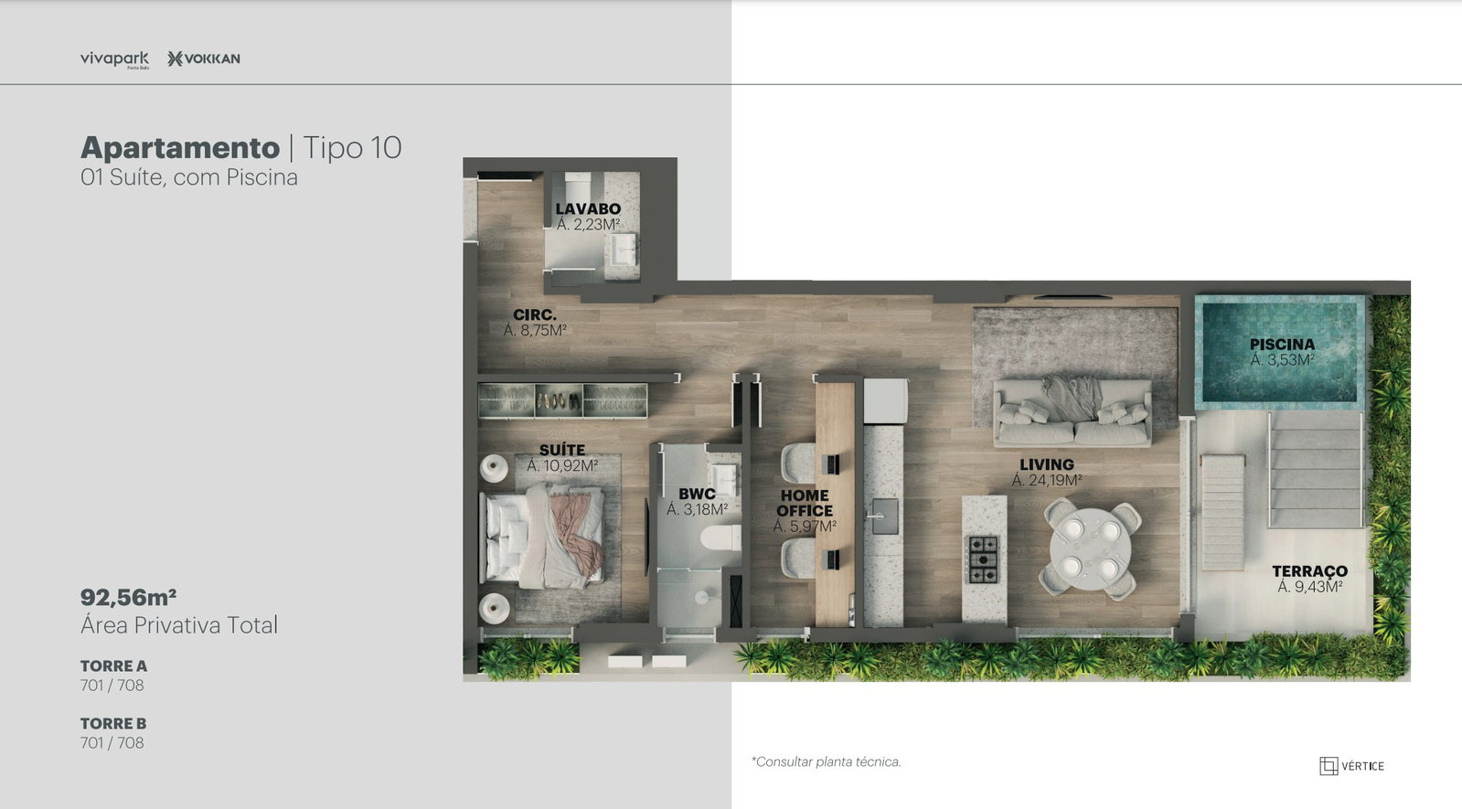 Planta 8 de Edifício Vértice