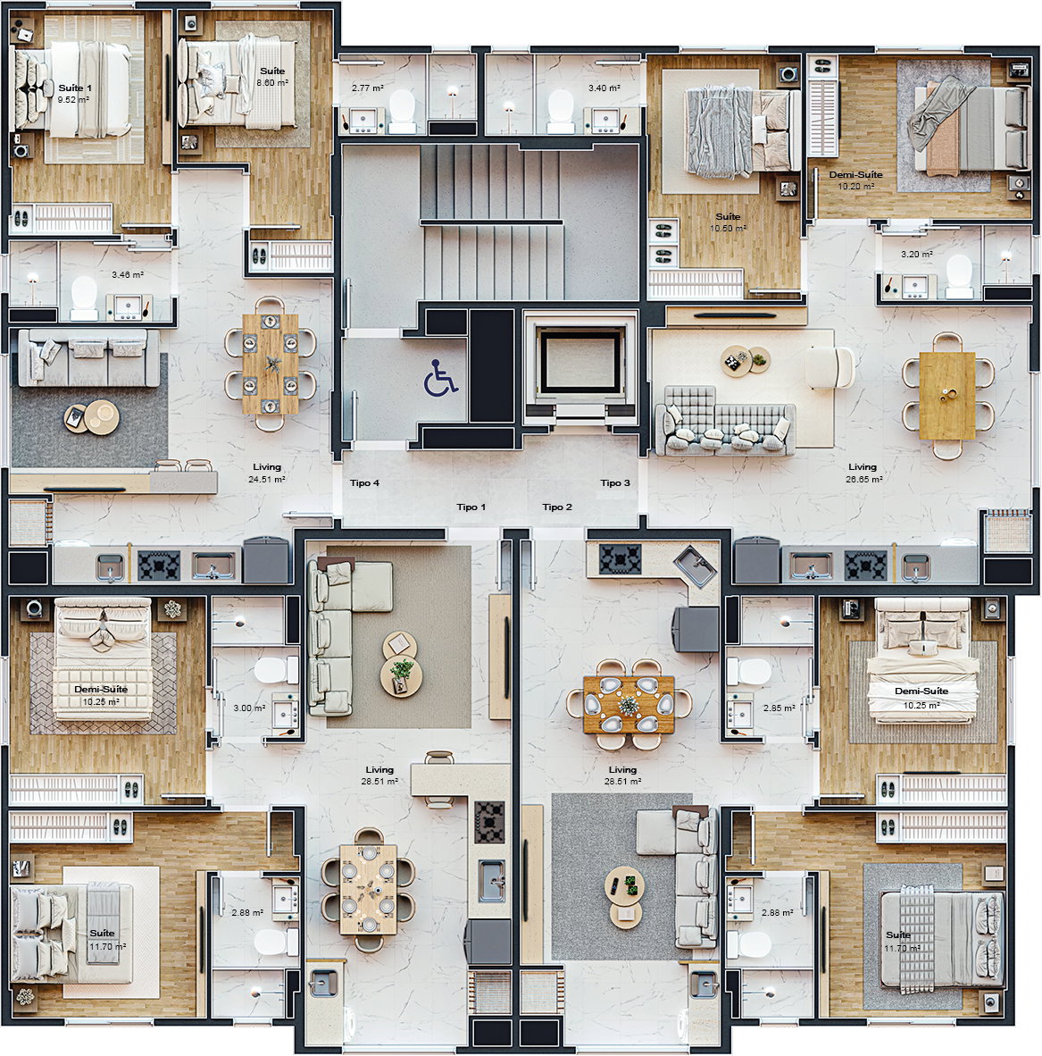 Planta 7 de Topazio Residence
