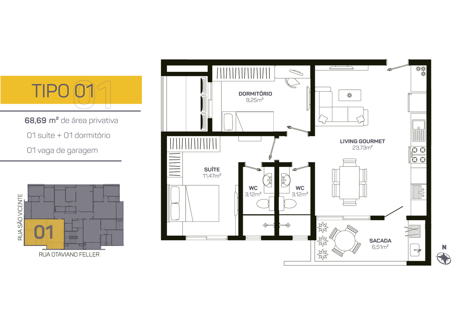 Planta 1 de Line Residence