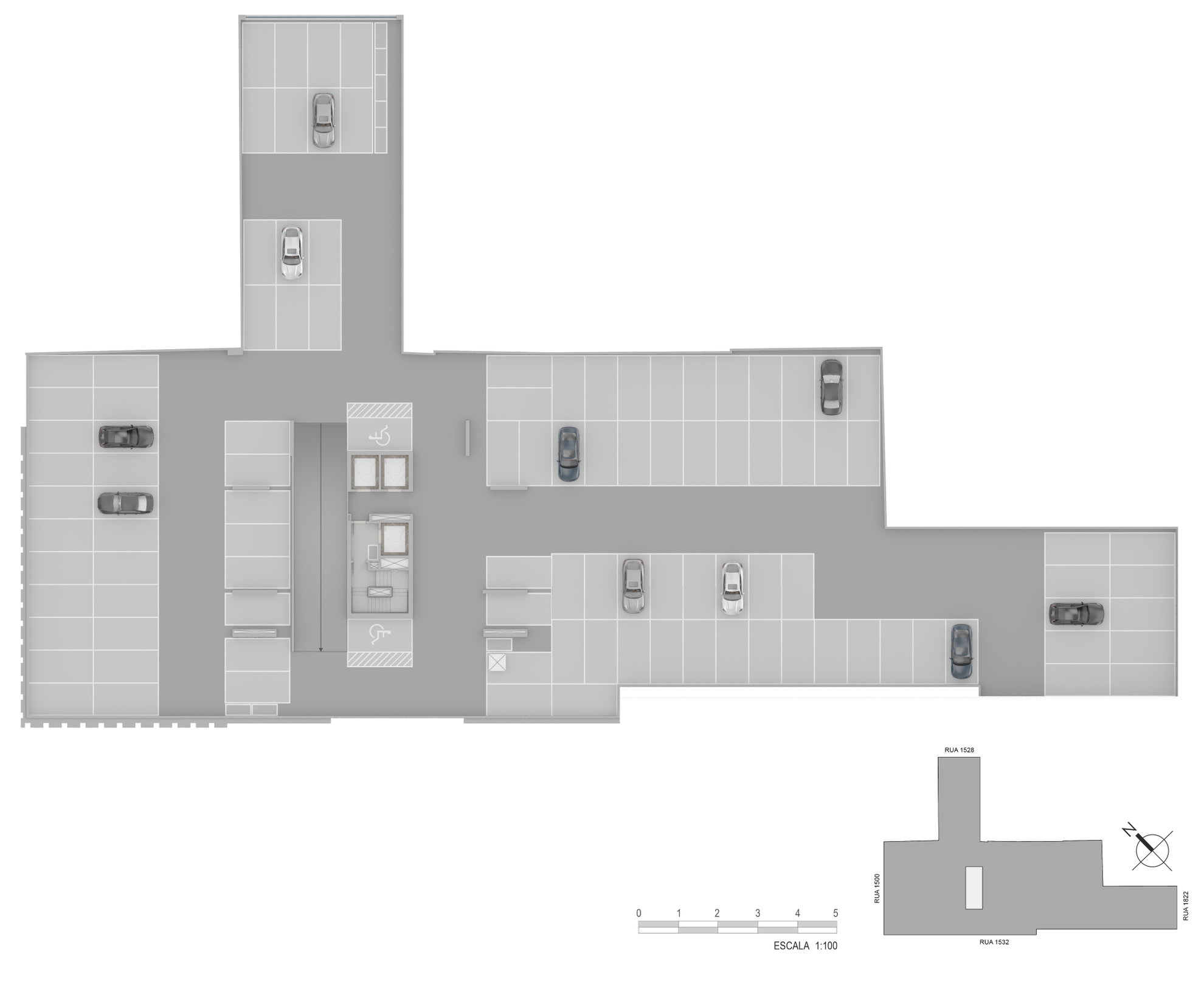 Planta Garagem do Iconic Tower