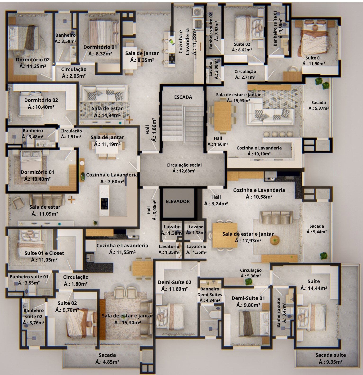 Planta 1 de Milano Residence