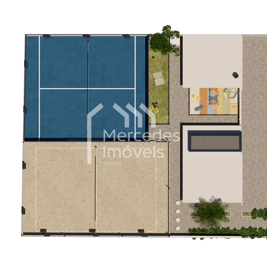 Planta 27 de Apartamento com 1 suíte + 1 dormitório à venda, 56,99m² Cordeiros, Itajaí, SC