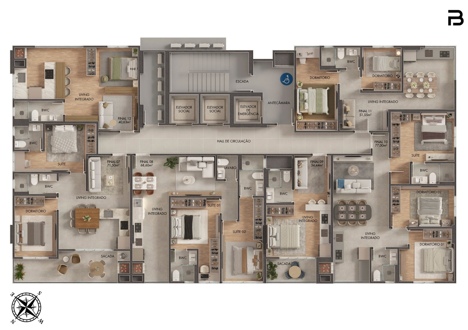 Planta 35 de Breeze Towers