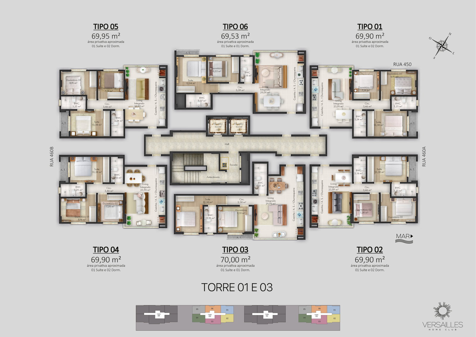 Planta 5 de Versailles Home Club