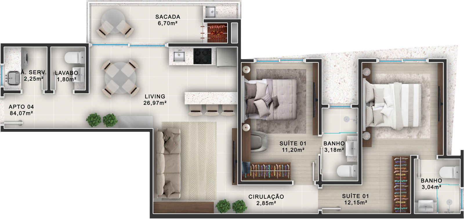 Planta 3 de The Ocean Side Tower