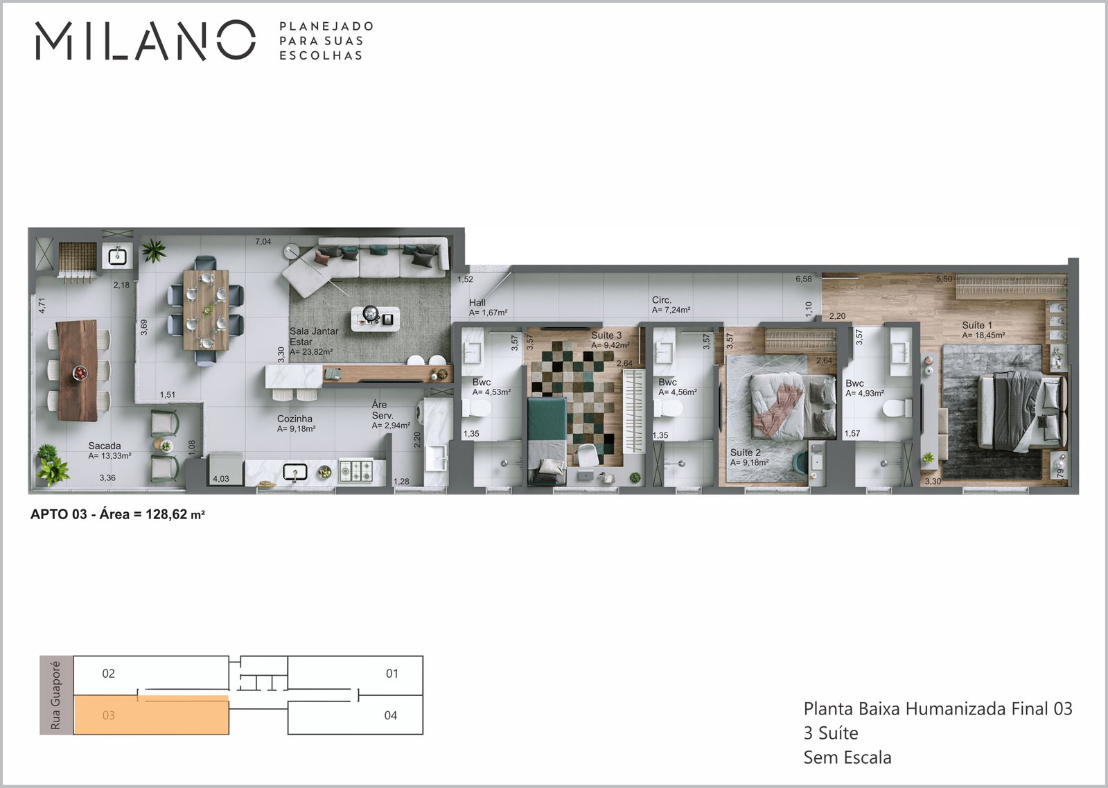 Planta 3 de Milano