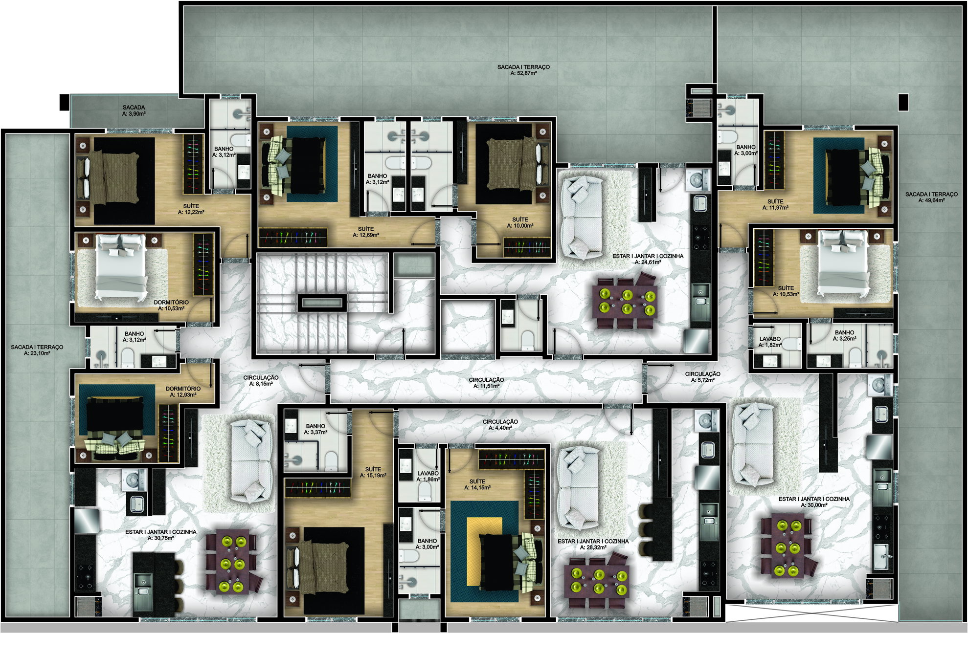 Planta 1 de Firenze Residence