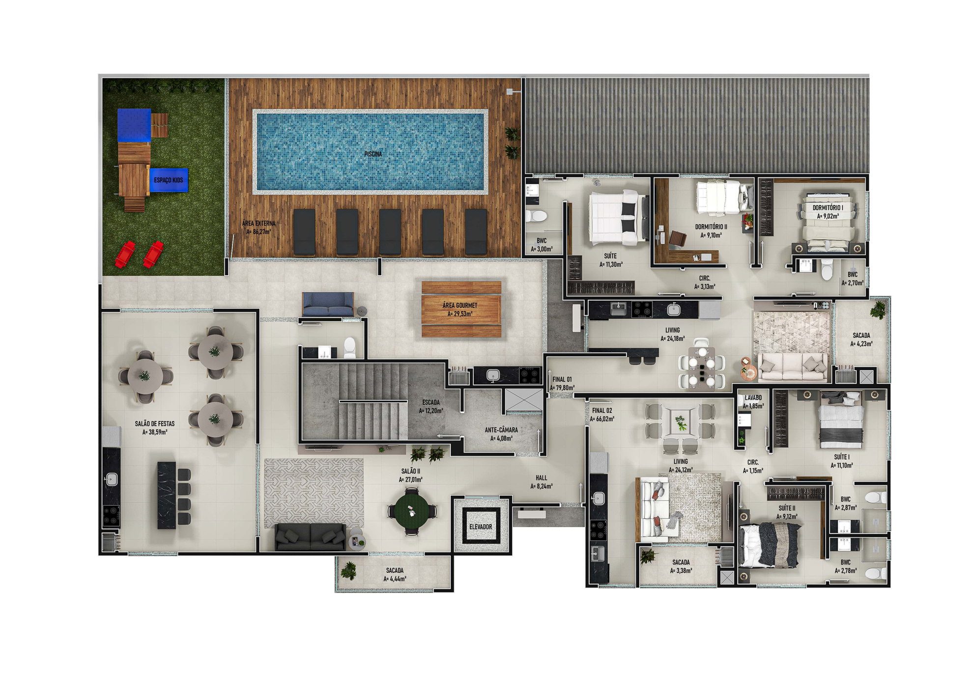 Planta 3 de Mozart Residence