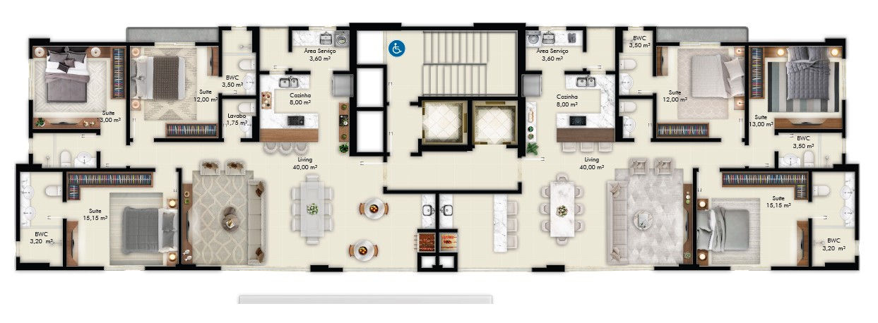 Planta 1 de Residencial Villa Aurora