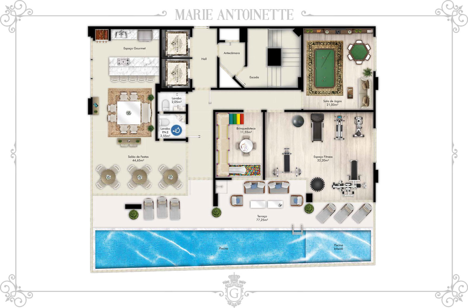 Planta 4 de Marie Antoinette
