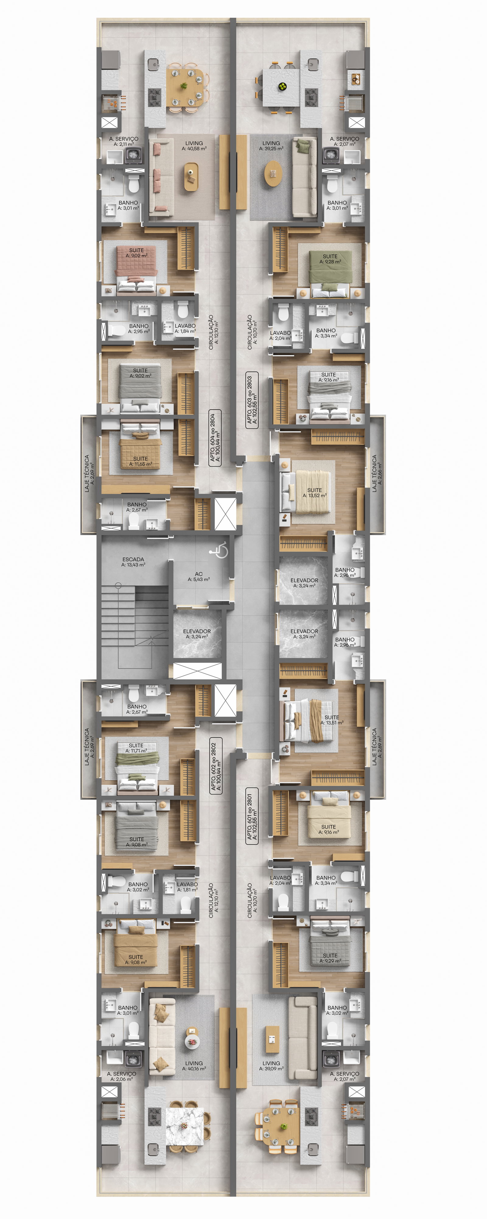 Planta 3 de Blanc Residence