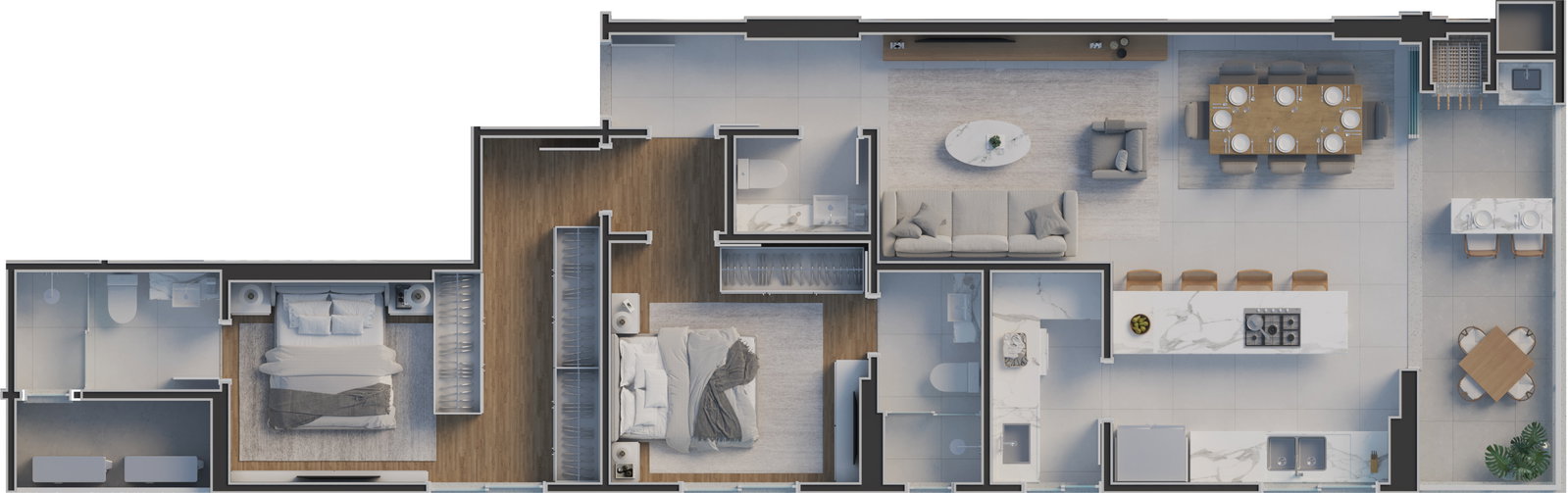 Planta 3 de Mont Blanc Residence