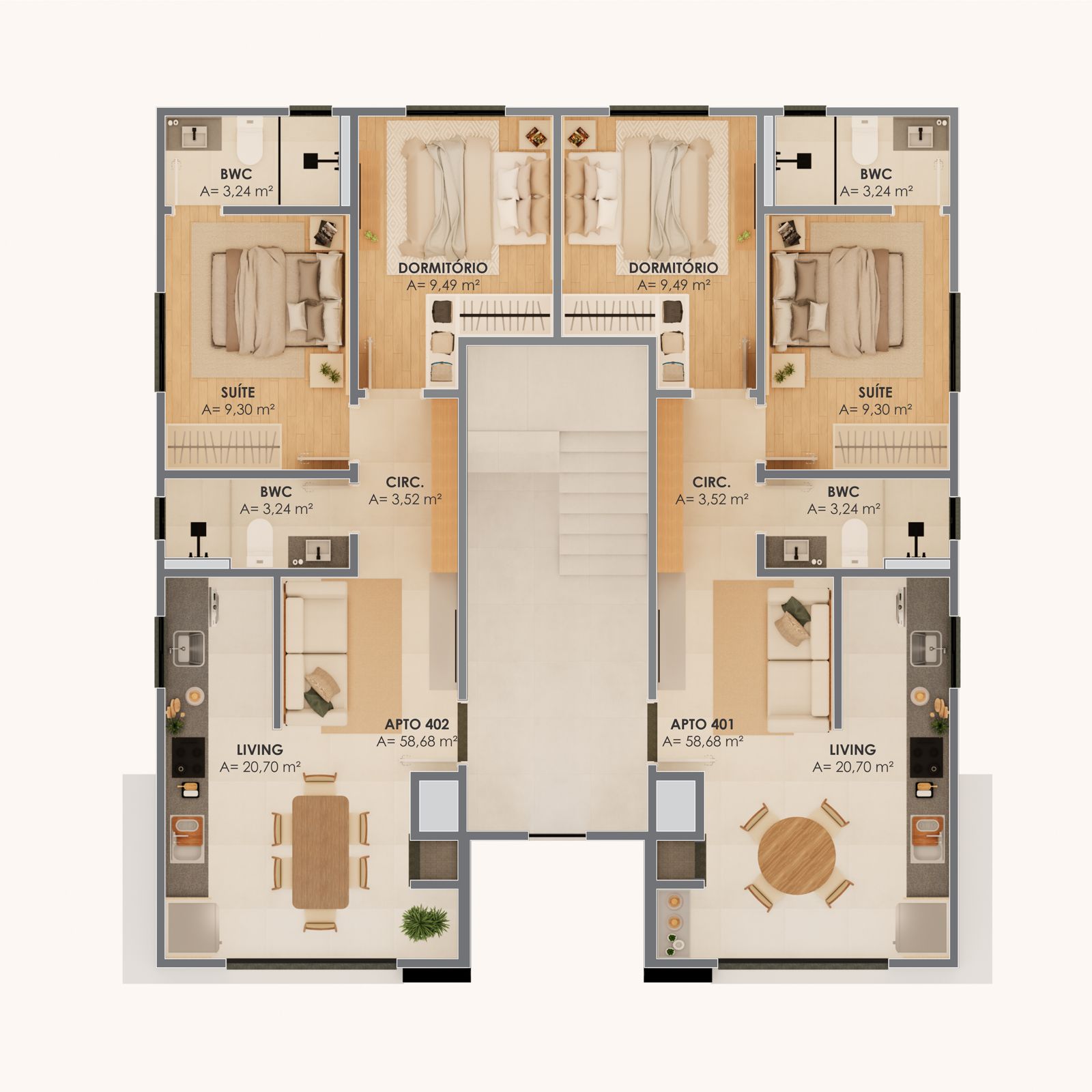 Planta 4 de Residencial Floratta