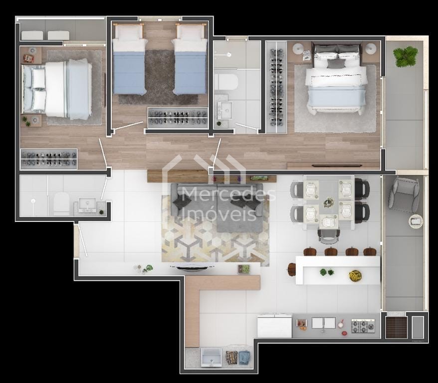 Foto 16 de Apartamento 1 suíte + 2 dorms à venda · Fazenda, Itajaí · SUN COAST · 209 m²