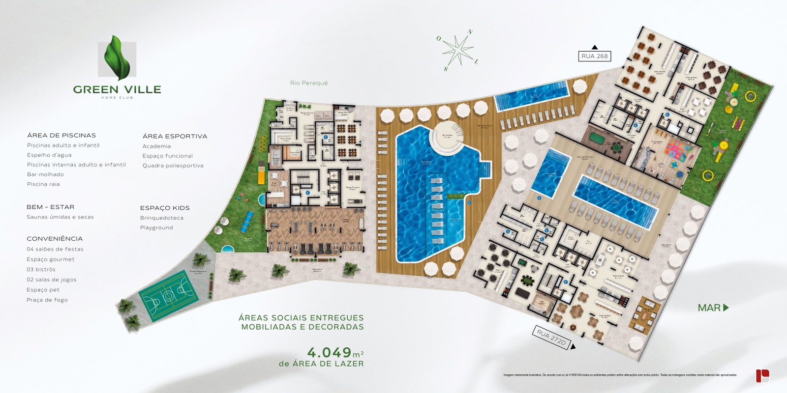 Planta Lazer do Green Ville Home Club