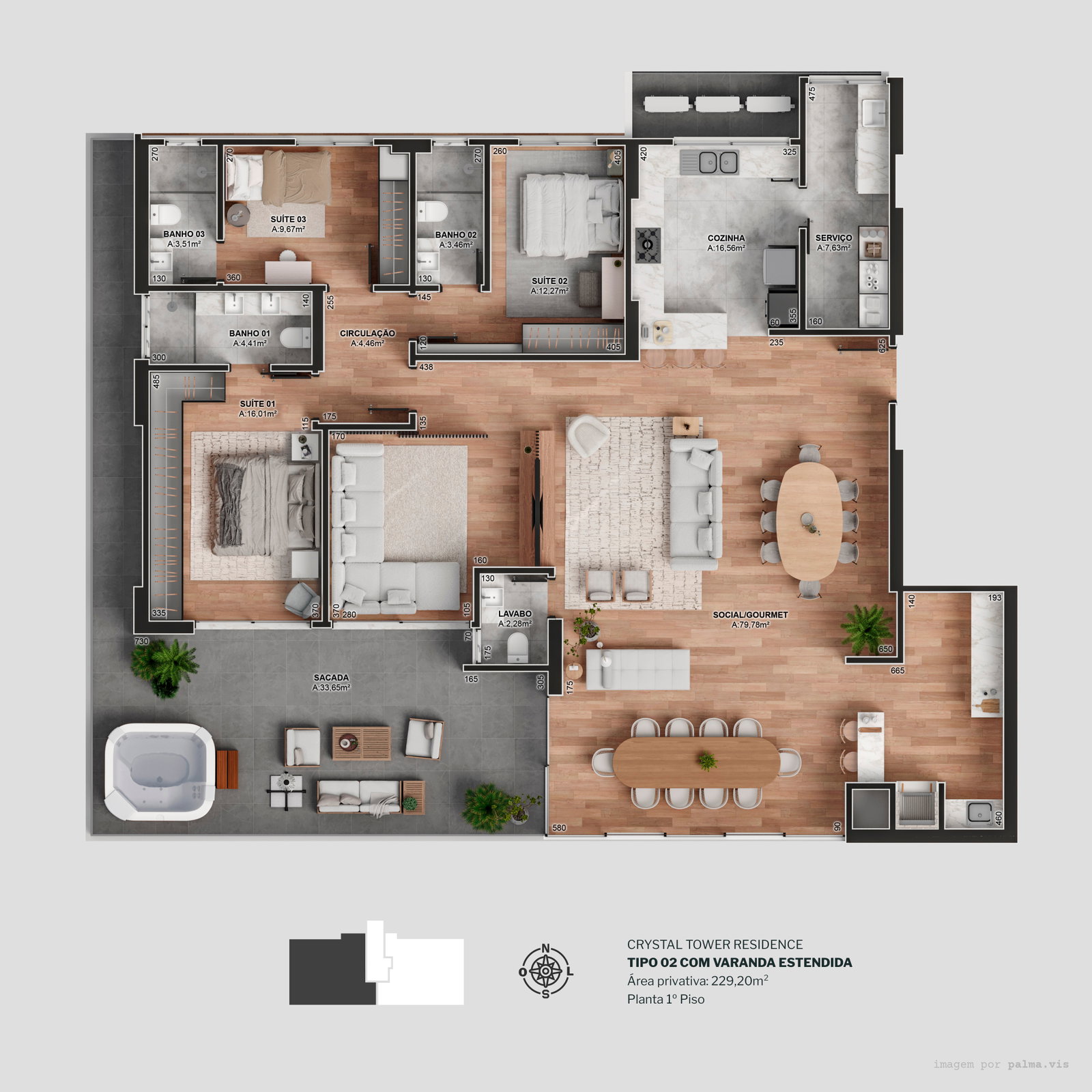 Planta 7 de Diamond Crystal Tower