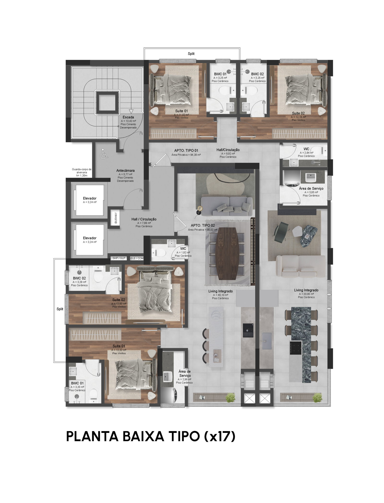 Planta Lazer · Baixa Tipo do Balanz 62