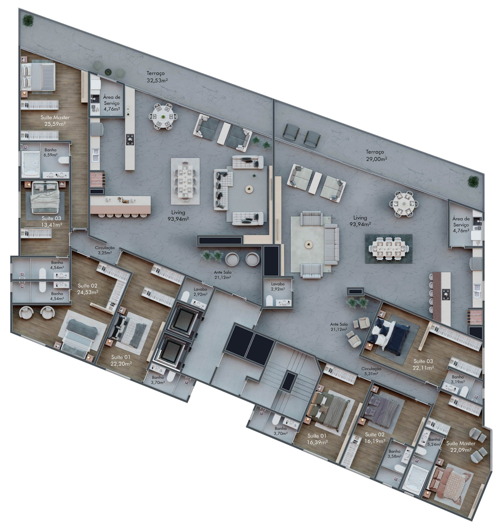 Planta 3 de Strait Tower