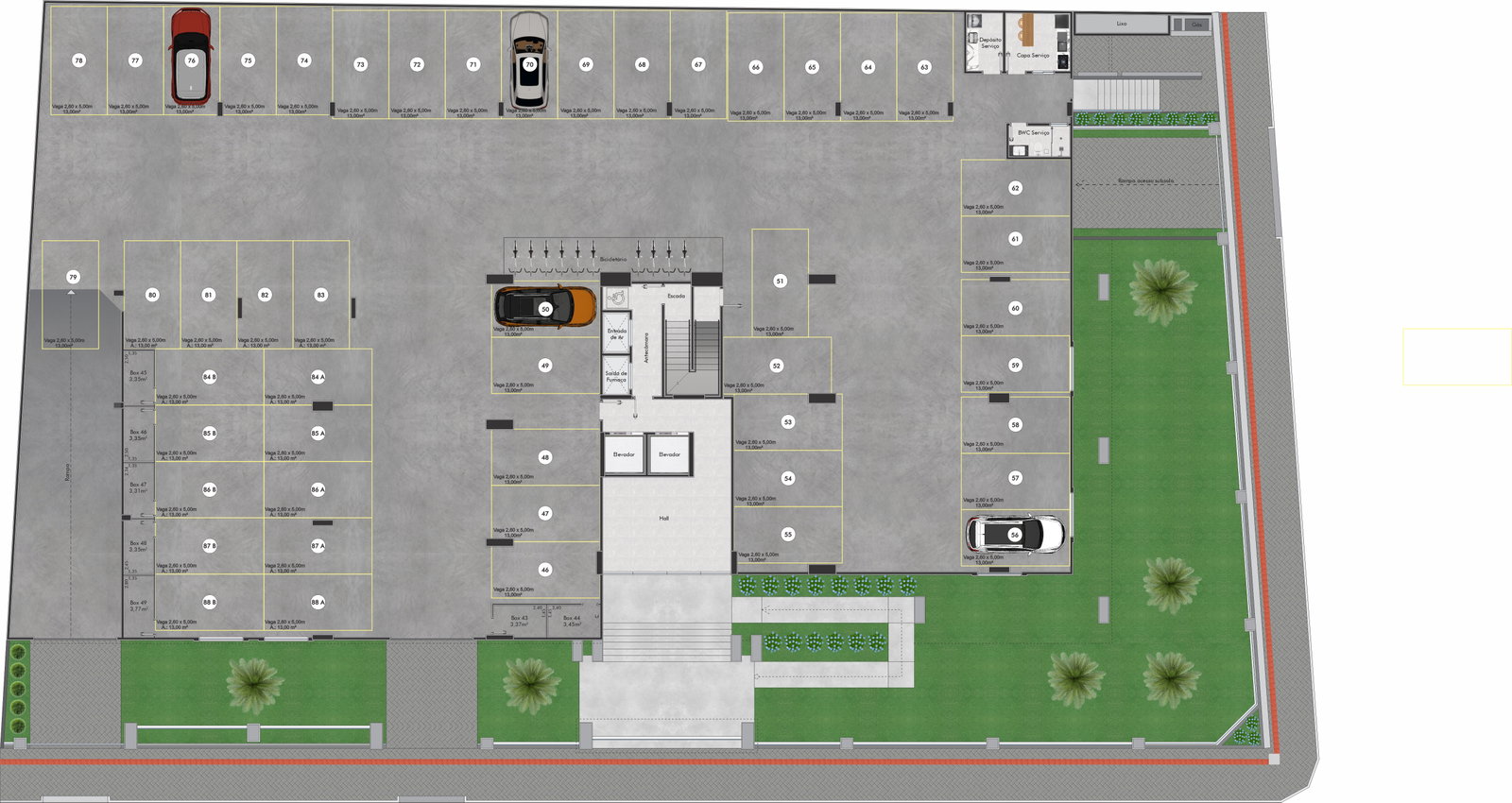 Planta Garagem (3 de 3) do Gran Palazzo Residence