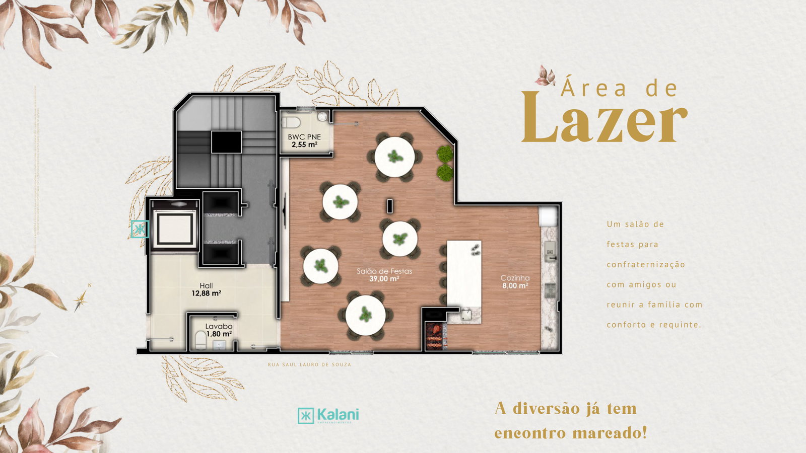 Planta Área de Lazer do La Belle