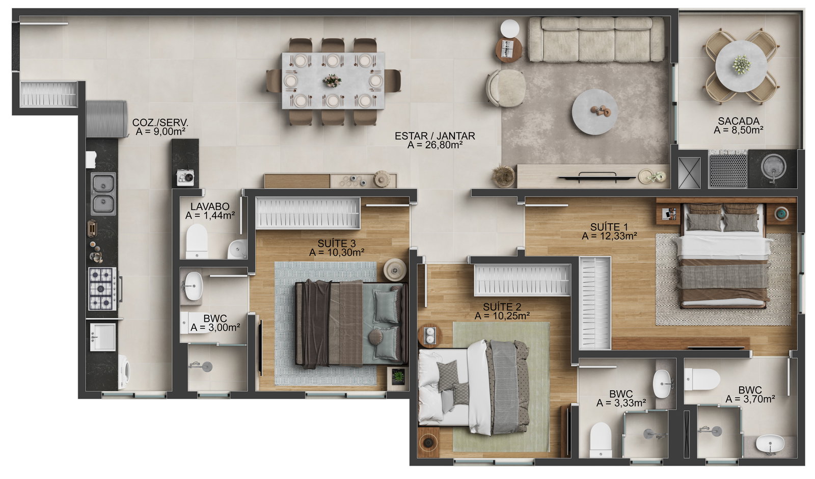 Planta 3 de L’essence Residence